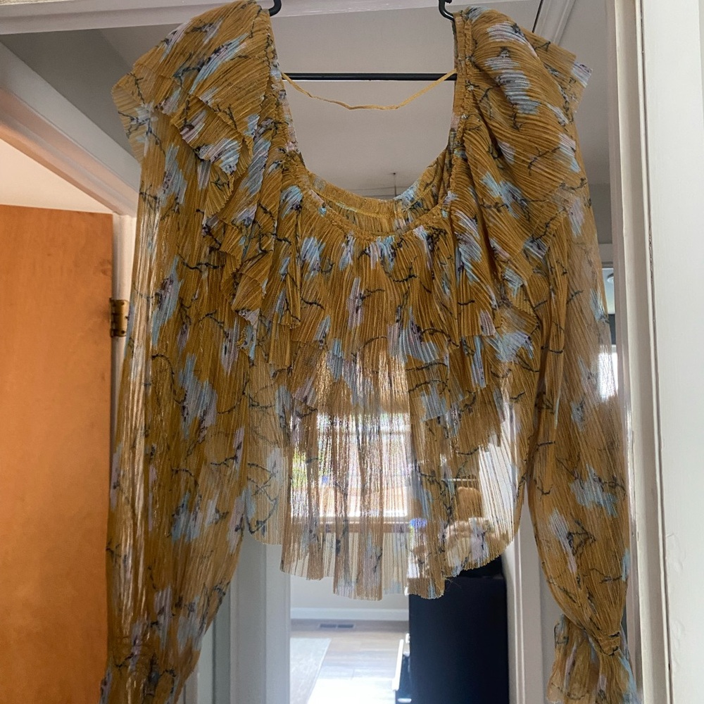Free People Multicolor Ruffled Top - Picture 4 of 4